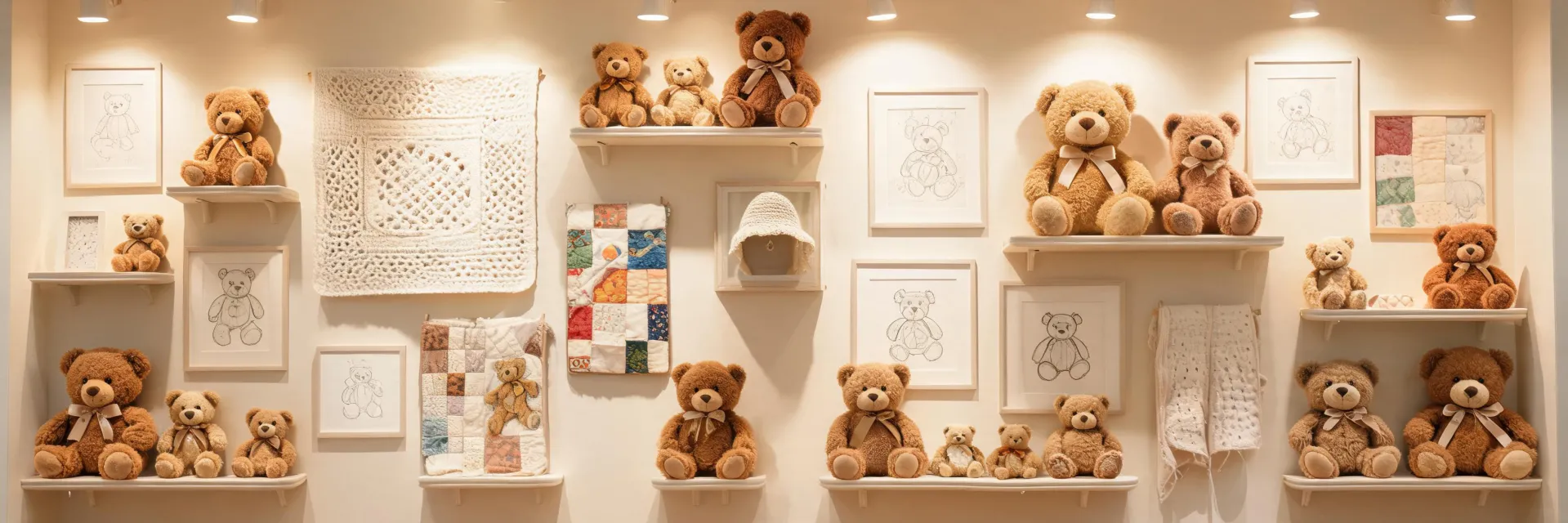 Gund plush heritage display wall