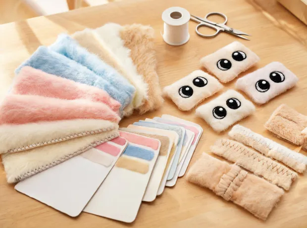 Plush texture swatches and stitching review