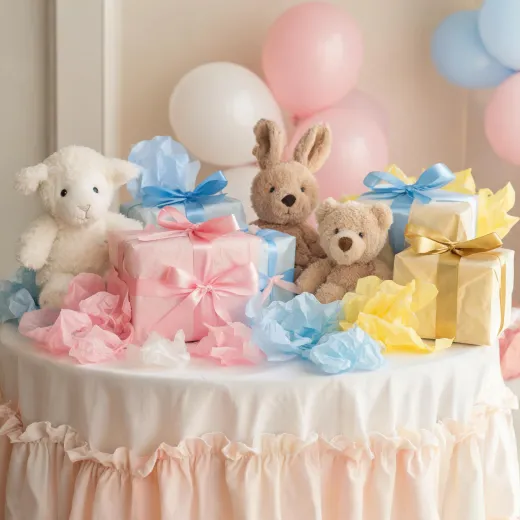 Personalized plush gift table