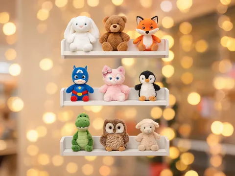 Collector plush display shelf