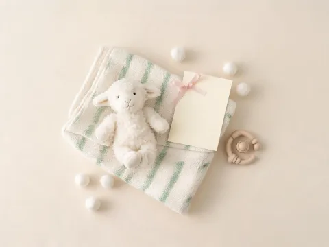 Newborn welcome plush and blanket